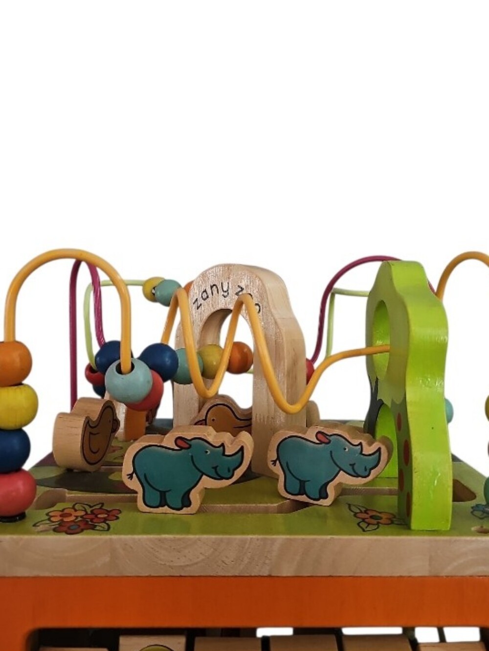 B. Toys by Battat Wooden Activity Cube Alphabet Bead Maze Montessori Toddler Toy - Picture 3 of 16
